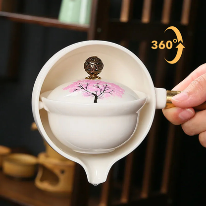Rotating Infuser Teapot – Cherry Blossom