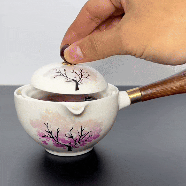 Rotating Infuser Teapot – Cherry Blossom