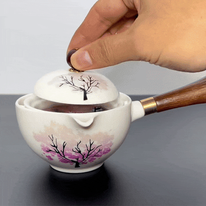 Rotating Infuser Teapot – Cherry Blossom