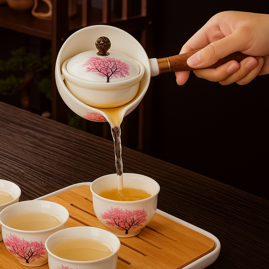 Rotating Infuser Teapot – Cherry Blossom