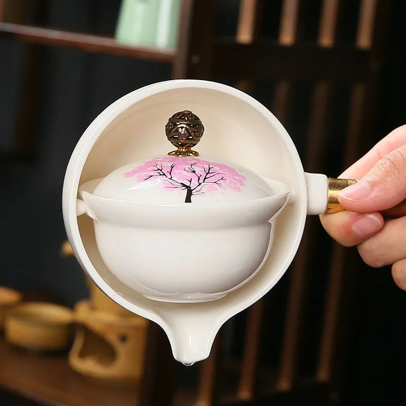 Rotating Infuser Teapot – Cherry Blossom