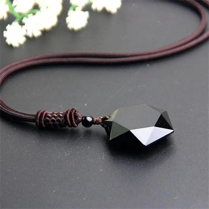 Hexagonal Necklace - Black Obsidian