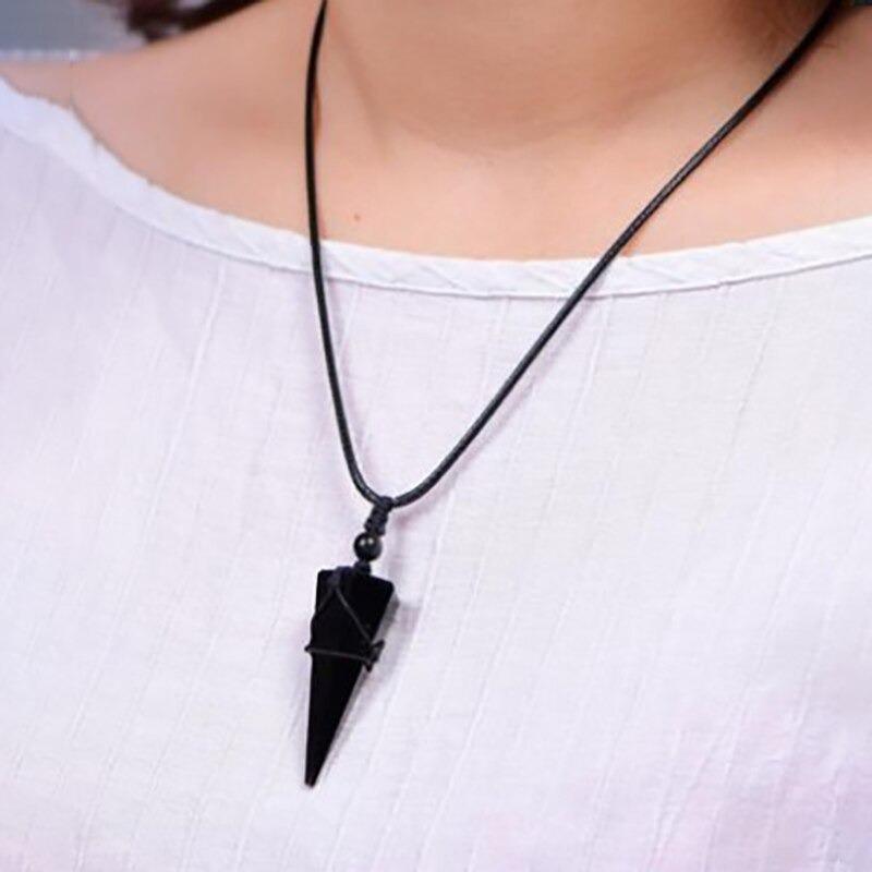 Black Obsidian Pendulum Necklace