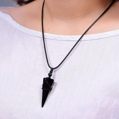Black Obsidian Pendulum Necklace